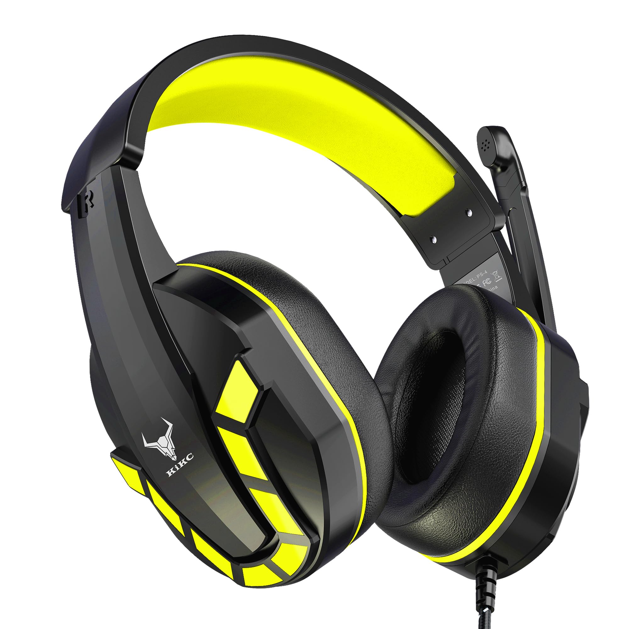 Kikc Ps4 Gaming Headset With Mic For Xbox One, Ps5, Pc, Mobile Phone And Notebook, Controllable Volume Gaming Headphones With So